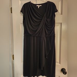 Max & Cleo Black Faux Wrap Front Dress size xl